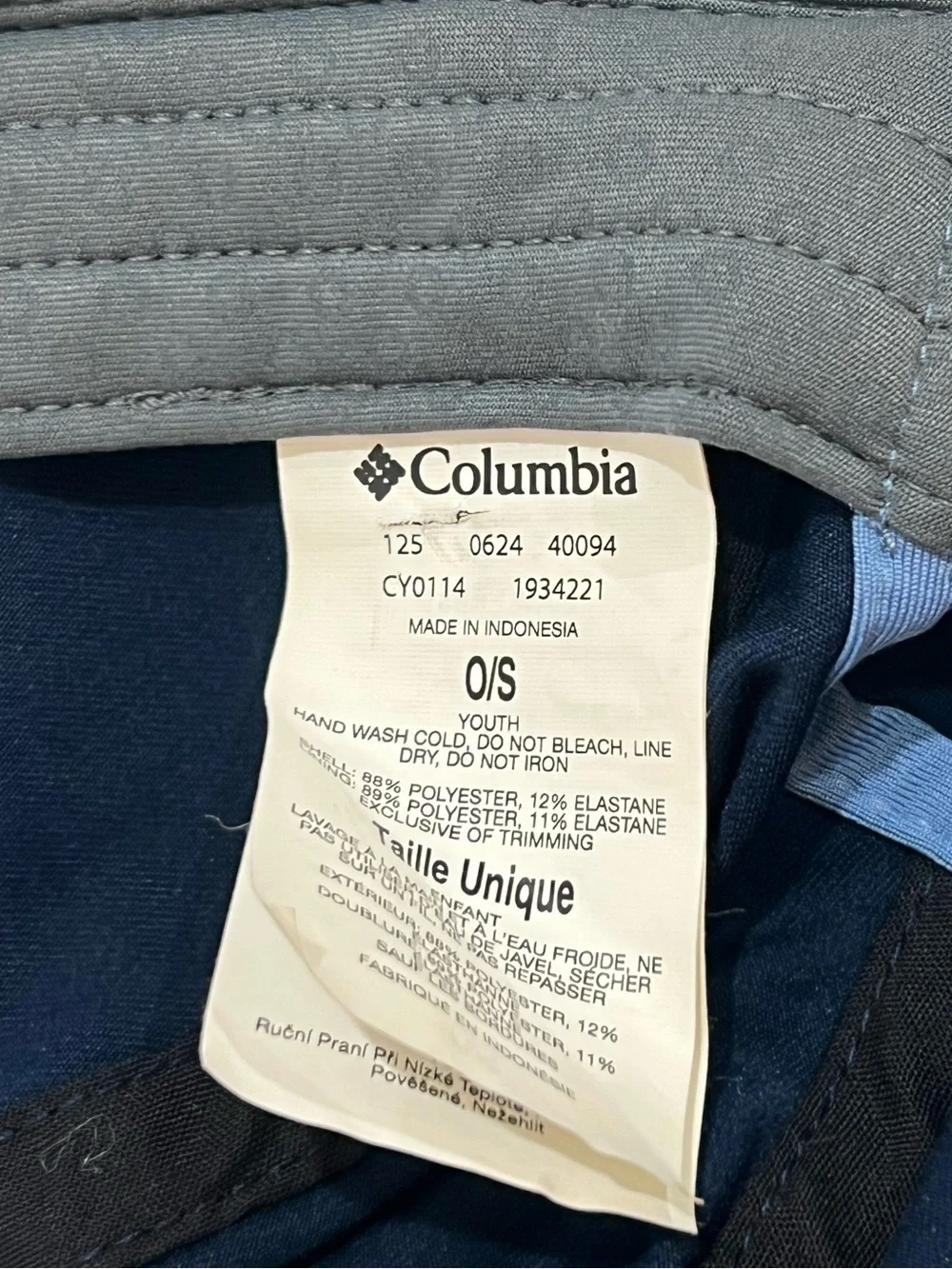 Columbia Youth Junior II Cachalot Sun Hat Navy O/S